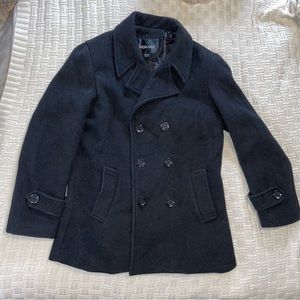 Men’s Winter British‎ Siqilong Peacoat Black Size XL